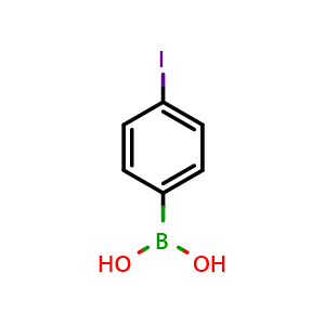 Chemical structure of 4-Iodophenylboronic acid , CAS 5122-99-6, AChemBlock U103450