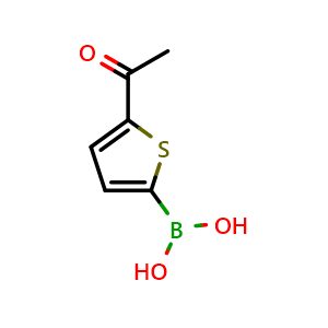 Chemical structure of 5-Acetylthiophene-2-boronic acid , CAS 206551-43-1, AChemBlock U103451