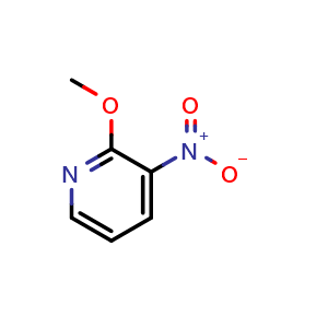 Chemical structure of 2-Methoxy-3-nitropyridine , CAS 20265-35-4, AChemBlock U103464