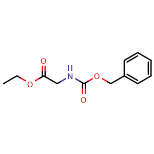 Chemical structure of Ethyl 2-(benzyloxycarbonylamino) acetate , CAS 1145-81-9, AChemBlock U103469