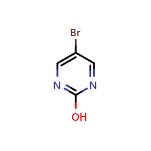 Chemical structure of 5-Bromopyrimidin-2-ol , CAS 214290-49-0, AChemBlock U103480