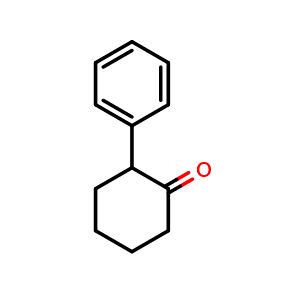 Chemical structure of 2-Phenylcyclohexanone , CAS 1444-65-1, AChemBlock U103489