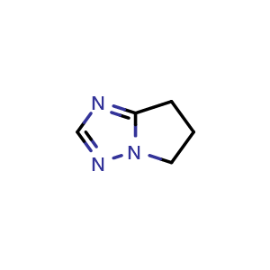 Chemical structure of 6,7-Dihydro-5H-pyrrolo[1,2-b][1,2,4]triazole , CAS 1956327-30-2, AChemBlock U103507