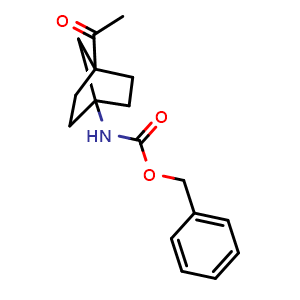 Chemical structure of Benzyl N-(4-acetylnorbornan-1-yl)carbamate , CAS 2665663-24-9, AChemBlock U103516