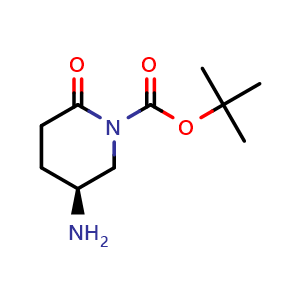Chemical structure of Tert-butyl (5S)-5-amino-2-oxo-piperidine-1-carboxylate , CAS 1931921-55-9, AChemBlock U103544