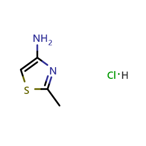 Chemical structure of 2-Methylthiazol-4-amine; hydrochloride , CAS 1802489-61-7, AChemBlock U103546