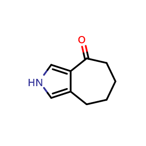 Chemical structure of 5,6,7,8-Tetrahydro-2H-cyclohepta[c]pyrrol-4-one , CAS 113880-81-2, AChemBlock U103642