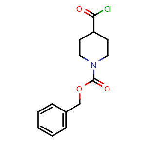Chemical structure of Benzyl 4-chlorocarbonylpiperidine-1-carboxylate , CAS 10314-99-5, AChemBlock U103653