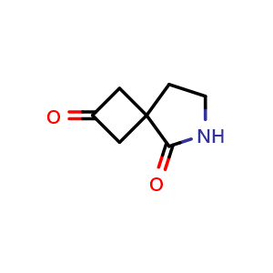 Chemical structure of 6-Azaspiro[3.4]octane-2,5-dione , CAS 2091102-07-5, AChemBlock U103654
