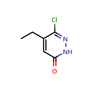 Chemical structure of 3-Chloro-4-ethyl-1H-pyridazin-6-one , CAS 61404-44-2, AChemBlock U103685