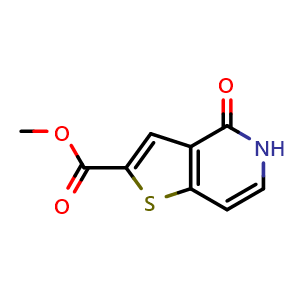 Chemical structure of Methyl 4-oxo-5H-thieno[3,2-c]pyridine-2-carboxylate , CAS 1360965-52-1, AChemBlock U103731