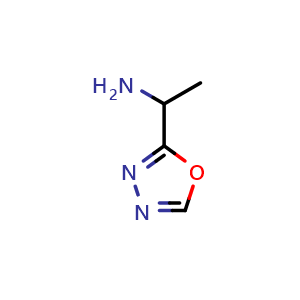 Chemical structure of 1-(1,3,4-Oxadiazol-2-yl)ethanamine , CAS 1082469-10-0, AChemBlock U103755