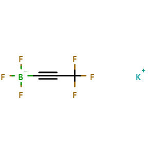 Chemical structure of Potassium trifluoro(trifluoroprop-1-ynyl)borate , CAS 869583-61-9, AChemBlock U103763
