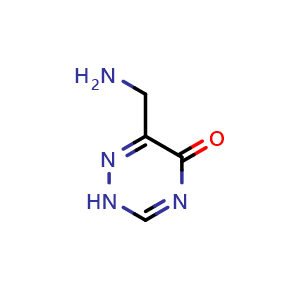 Chemical structure of 6-(Aminomethyl)-2H-1,2,4-triazin-5-one , CAS 867163-25-5, AChemBlock U103774
