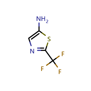 Chemical structure of 2-(Trifluoromethyl)thiazol-5-amine , CAS 1367944-72-6, AChemBlock U103805