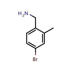 Chemical structure of 1-(4-Bromo-2-methylphenyl)methanamine , CAS 376646-62-7, AChemBlock U103817