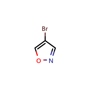 Chemical structure of 4-Bromo-1,2-oxazole , CAS 97925-43-4, AChemBlock U103834
