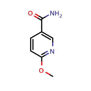 Chemical structure of 6-Methoxynicotinamide , CAS 7150-23-4, AChemBlock U103858