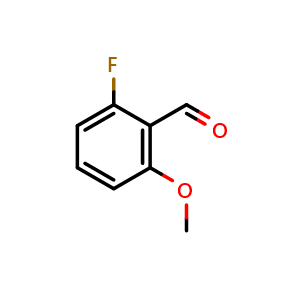 Chemical structure of 2-Fluoro-6-mehoxybenzaldehyde , CAS 146137-74-8, AChemBlock U103860