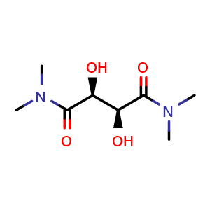 Chemical structure of (2S,3S)-2,3-dihydroxy-n,n,n',n'-tetramethyl-butanediamide , CAS 63126-52-3, AChemBlock U103865