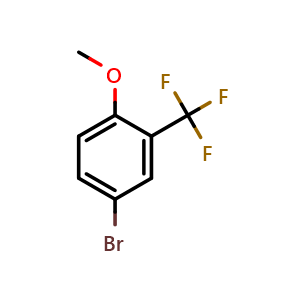 Chemical structure of 4-Bromo-2-(trifluoromethyl)anisole , CAS 1514-11-0, AChemBlock U103873