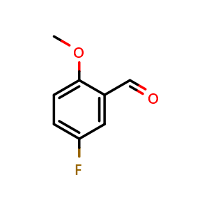 Chemical structure of 5-Fluoro-2-methoxybenzaldehyde , CAS 19415-51-1, AChemBlock U103882