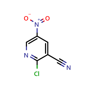 Chemical structure of 2-Chloro-5-nitro-pyridine-3-carbonitrile , CAS 31309-08-7, AChemBlock U103899
