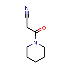 Chemical structure of B-oxo-1-piperidinepropanenitrile , CAS 15029-30-8, AChemBlock U103908