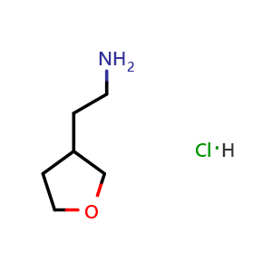 Chemical structure of 2-Tetrahydrofuran-3-ylethanamine; hydrochloride , CAS 684221-30-5, AChemBlock U103913
