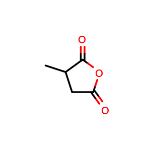 Chemical structure of 3-Methyloxolane-2,5-dione , CAS 4100-80-5, AChemBlock U103915