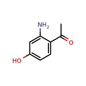 Chemical structure of 2'-Amino-4'-hydroxyacetophenone , CAS 90033-64-0, AChemBlock U103919