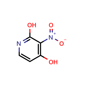 Chemical structure of 3-Nitropyridine-2,4-diol , CAS 89282-12-2, AChemBlock U103935
