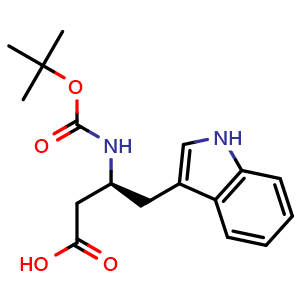 Chemical structure of Boc-L-beta-homotryptophan , CAS 229639-48-9, AChemBlock U103950