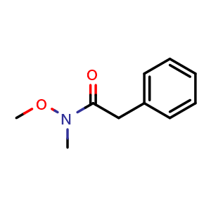 Chemical structure of N-Methoxy-N-methyl-2-phenylacetamide , CAS 95092-10-7, AChemBlock U103954