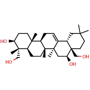 Chemical structure of Hydroxylongispinogenin, 23- , CAS 42483-24-9, AChemBlock U103965