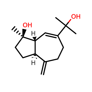 Chemical structure of 4BETA,12-DIHYDROXYGUAIAN-6,10-DIENE , CAS 461644-90-6, AChemBlock U103971