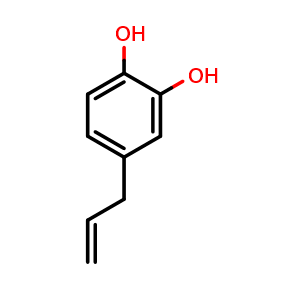 Chemical structure of 2-Hydroxychavicol , CAS 1126-61-0, AChemBlock U104001