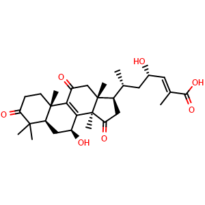 Chemical structure of Ganoderic acid LM2 , CAS 508182-41-0, AChemBlock U104004