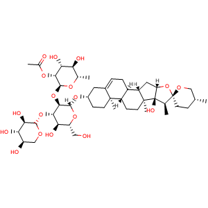 Chemical structure of Deacetyl ophiopojaponin A , CAS 313054-32-9, AChemBlock U104005