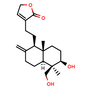 Chemical structure of 14-Deoxyandrographolide , CAS 4176-97-0, AChemBlock U104010