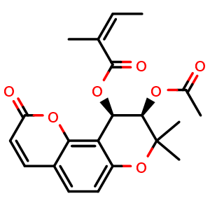 Chemical structure of Pteryxin , CAS 13161-75-6, AChemBlock U104015
