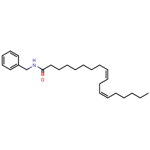 Chemical structure of N-benzyl-Linoleamide , CAS 18286-71-0, AChemBlock U104024