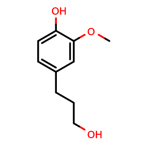 Chemical structure of Dihydroconiferyl alcohol , CAS 2305-13-7, AChemBlock U104037