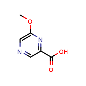 Chemical structure of 6-Methoxypyrazine-2-carboxylic acid , CAS 24005-61-6, AChemBlock U104048