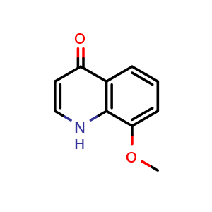 Chemical structure of 8-Methoxy-1H-quinolin-4-one , CAS 727683-57-0, AChemBlock U104063
