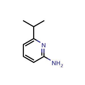 Chemical structure of 6-Isopropylpyridin-2-amine , CAS 78177-12-5, AChemBlock U104064