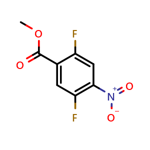 Chemical structure of Methyl 2,5-difluoro-4-nitro-benzoate , CAS 924868-81-5, AChemBlock U104069