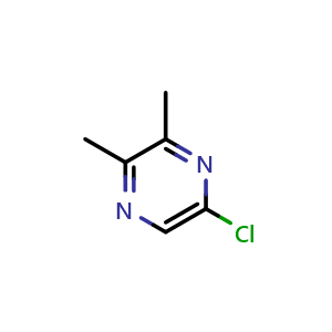 Chemical structure of 5-Chloro-2,3-dimethyl-pyrazine , CAS 59489-32-6, AChemBlock U104072