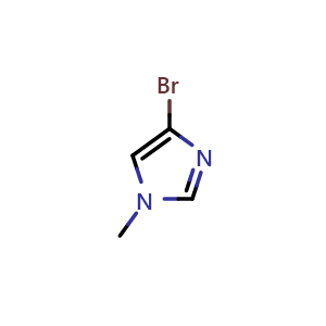 Chemical structure of 4-Bromo-1-methyl-imidazole , CAS 25676-75-9, AChemBlock U104094