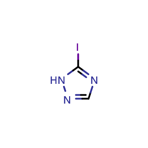 Chemical structure of 5-Iodo-1H-1,2,4-triazole , CAS 7411-20-3, AChemBlock U104096